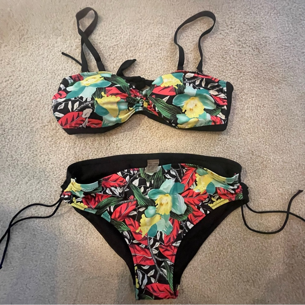 Floral Print Bikini Set BOUGHT IN ITALY .. S/12. XL
